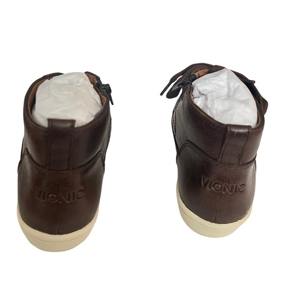 VIONIC Shawna Brown Leather High Top Sneaker Bootie Size 5 NEW $150 - Picture 5 of 8
